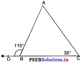 PSEB 9th Class Maths MCQ Chapter 6 रेखाएँ और कोण 22
