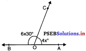 PSEB 9th Class Maths MCQ Chapter 6 रेखाएँ और कोण 5