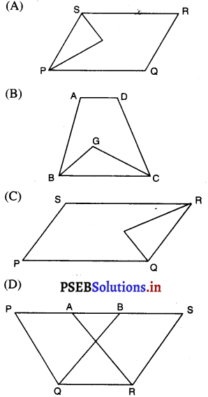 PSEB 9th Class Maths MCQ Chapter 9 समान्तर चतुर्भुज और त्रिभुजों के क्षेत्रफल 6