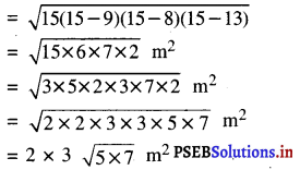 PSEB 9th Class Maths Solutions Chapter 12 हीरोन का सूत्र Ex 12.2 2