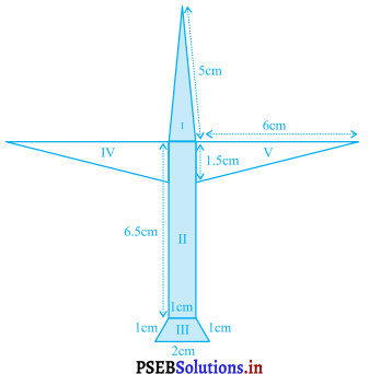 PSEB 9th Class Maths Solutions Chapter 12 हीरोन का सूत्र Ex 12.2 5
