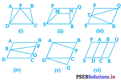 PSEB 9th Class Maths Solutions Chapter 9 समान्तर चतुर्भुज और त्रिभुजों के क्षेत्रफल Ex 9.1 - 1